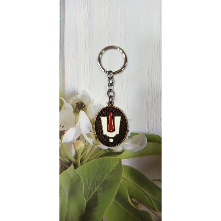 Thiruman Kappu Oval Metal Key Chain