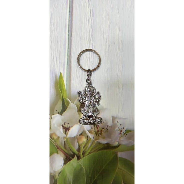 Sri Ganesh Silver Metal Key Chain