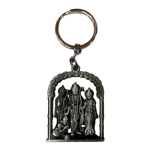 Sri Ram Parivar Silver Metal Key Chain