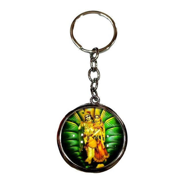 Multicolour Radha Krishna Double Side Key Chain