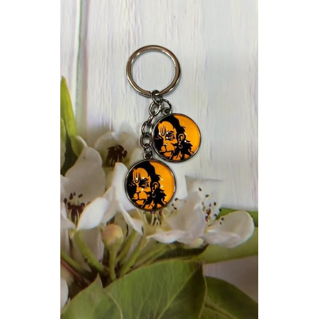 Hanuman Face Double Side Key Chain