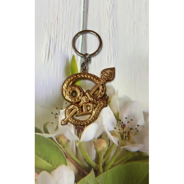 Tamil Ohm Vel Brass Metal Key Chain