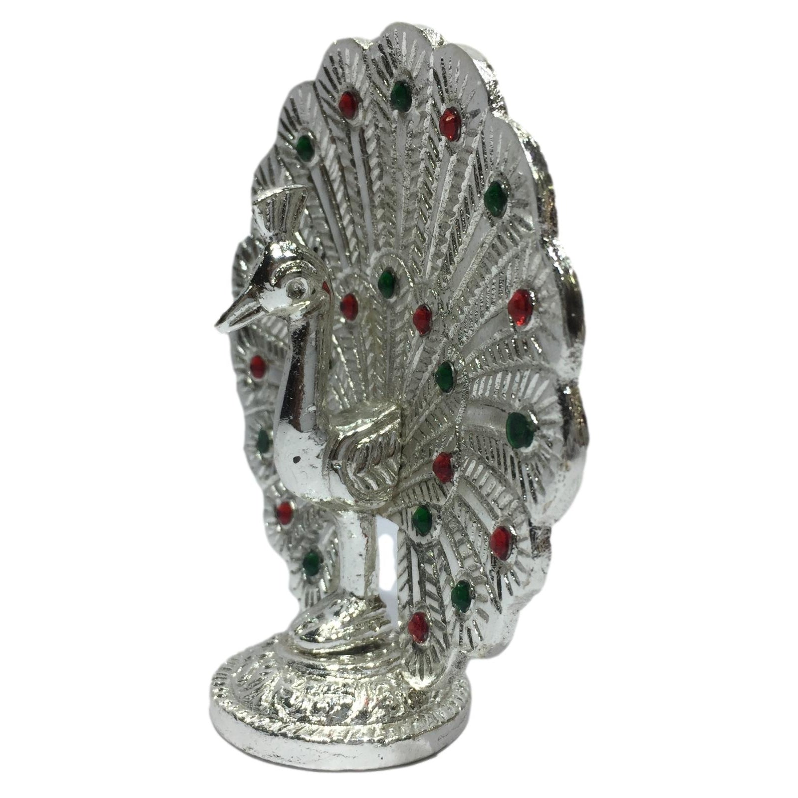 Peacock Silver Coated Handicraft Decorative