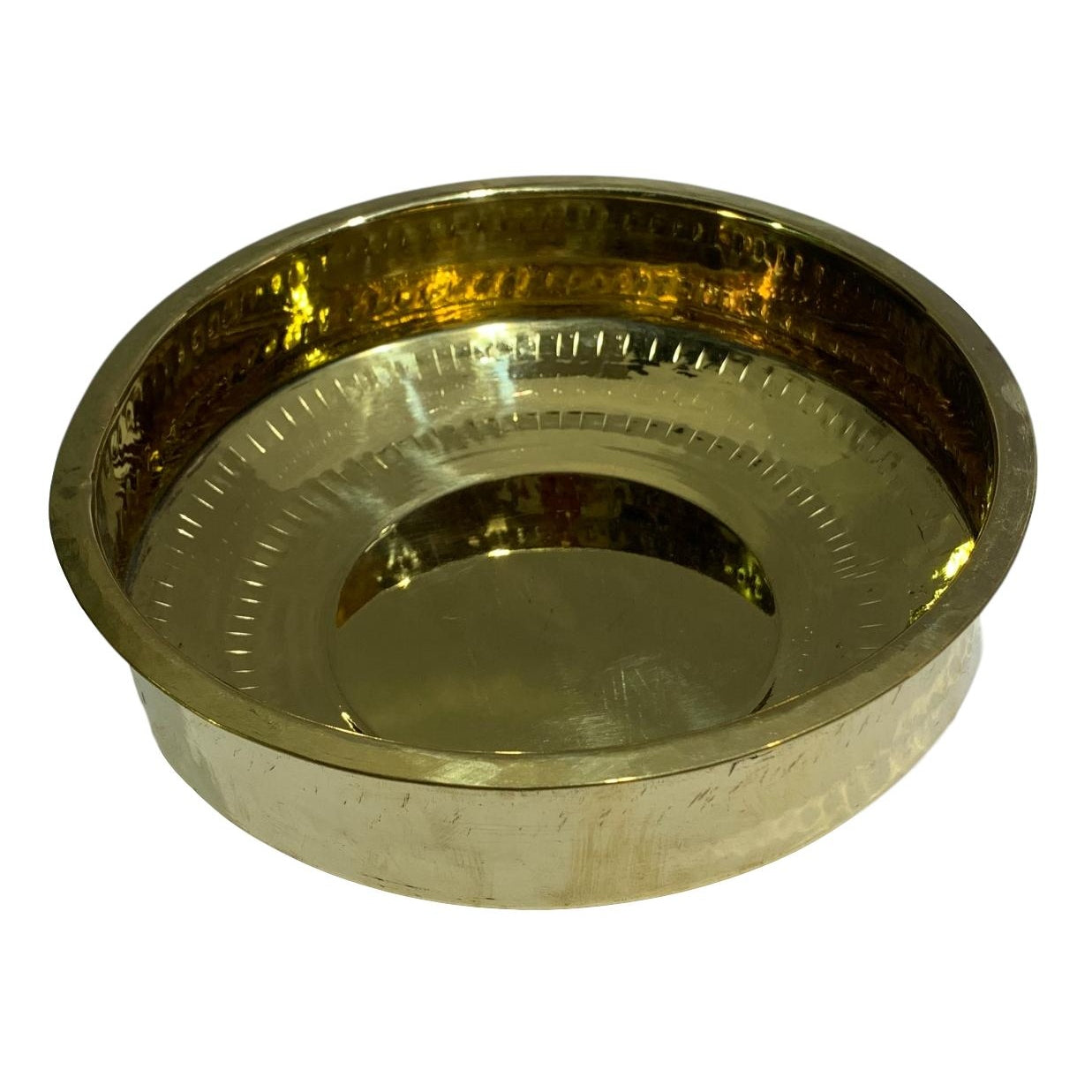 Brass Abhishek Patra or Thiruvaradhana Vessel No - 3 (21 Cm Diameter)