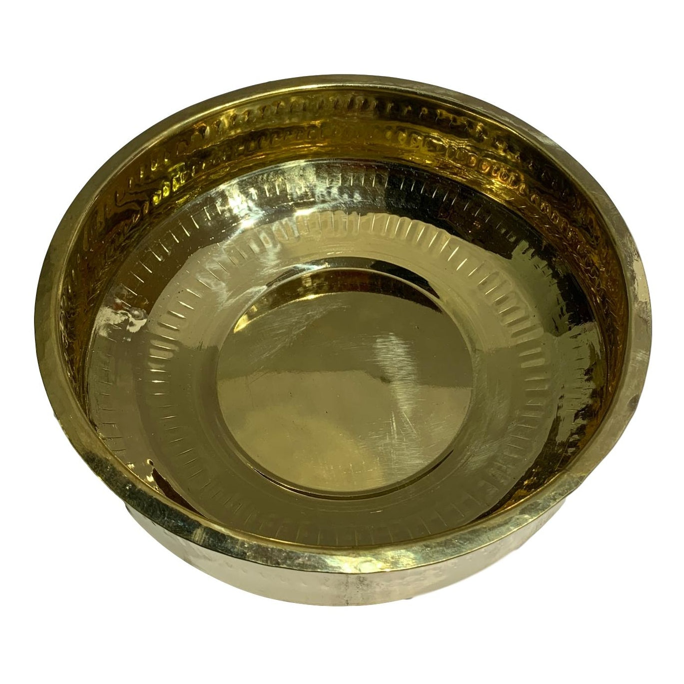 Brass Abhishek Patra or Thiruvaradhana Vessel No - 2 (20 Cm Diameter)