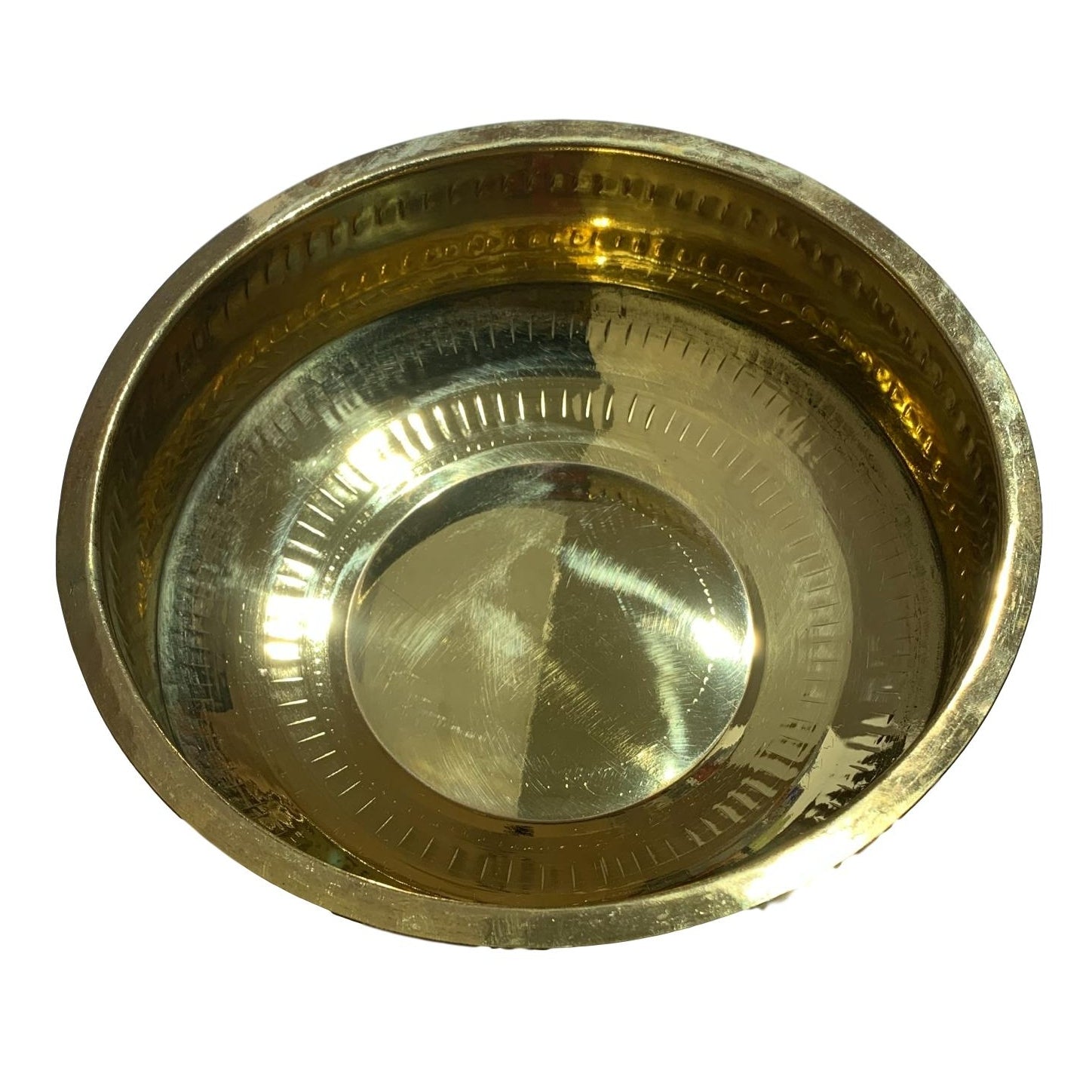 Brass Abhishek Patra or Thiruvaradhana Vessel No - 6 (24 Cm Diameter)