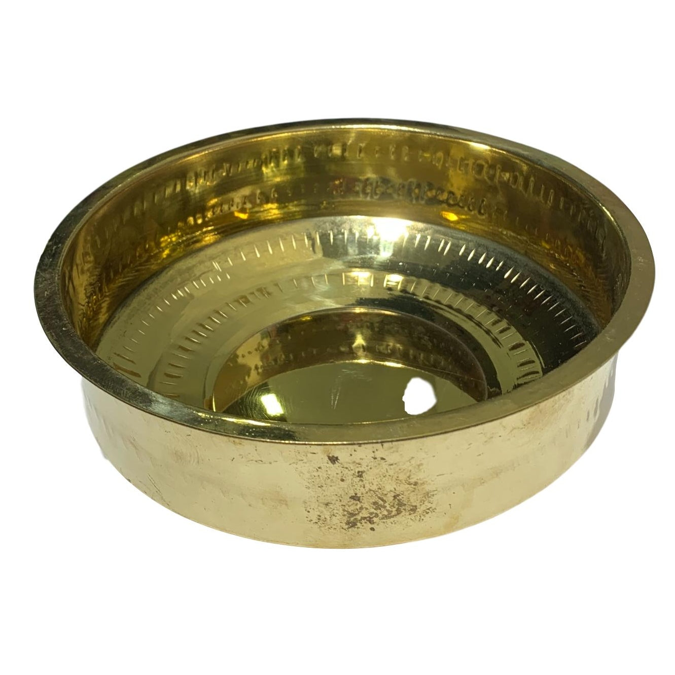 Brass Abhishek Patra or Thiruvaradhana Vessel No - 6 (24 Cm Diameter)