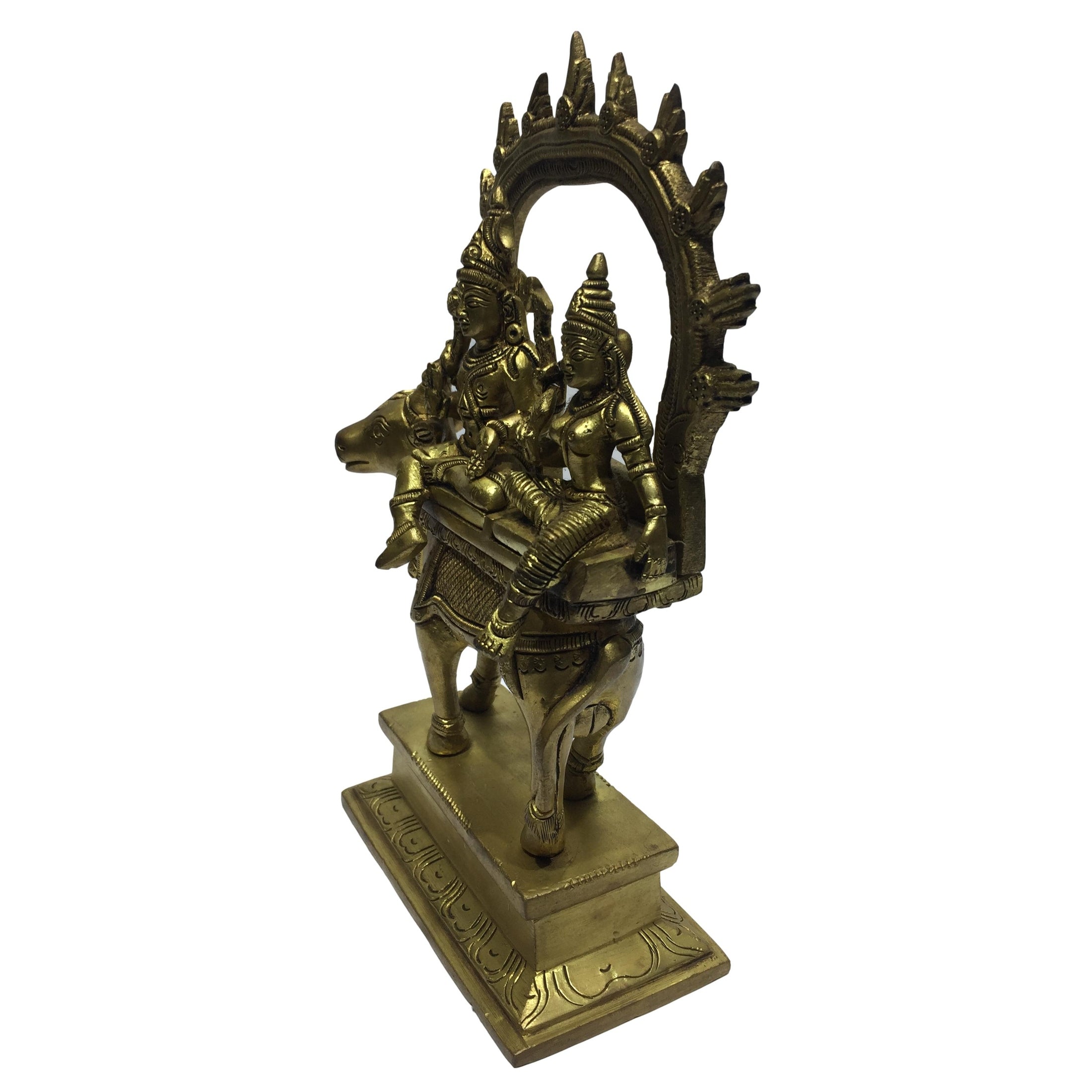 Pradosha Moorthi in Prabhai (Detachable) Brass Antique 9 inch