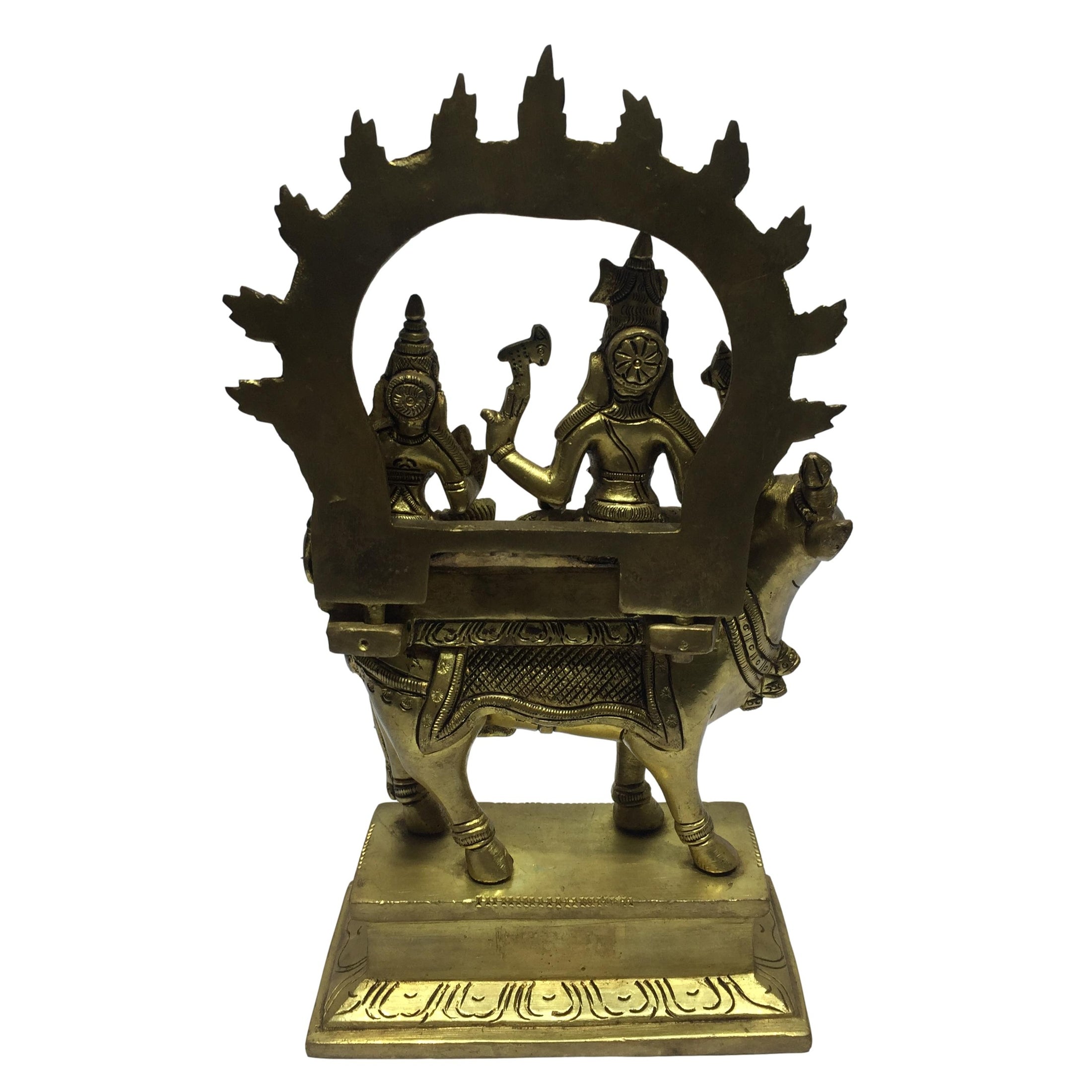 Pradosha Moorthi in Prabhai (Detachable) Brass Antique 9 inch