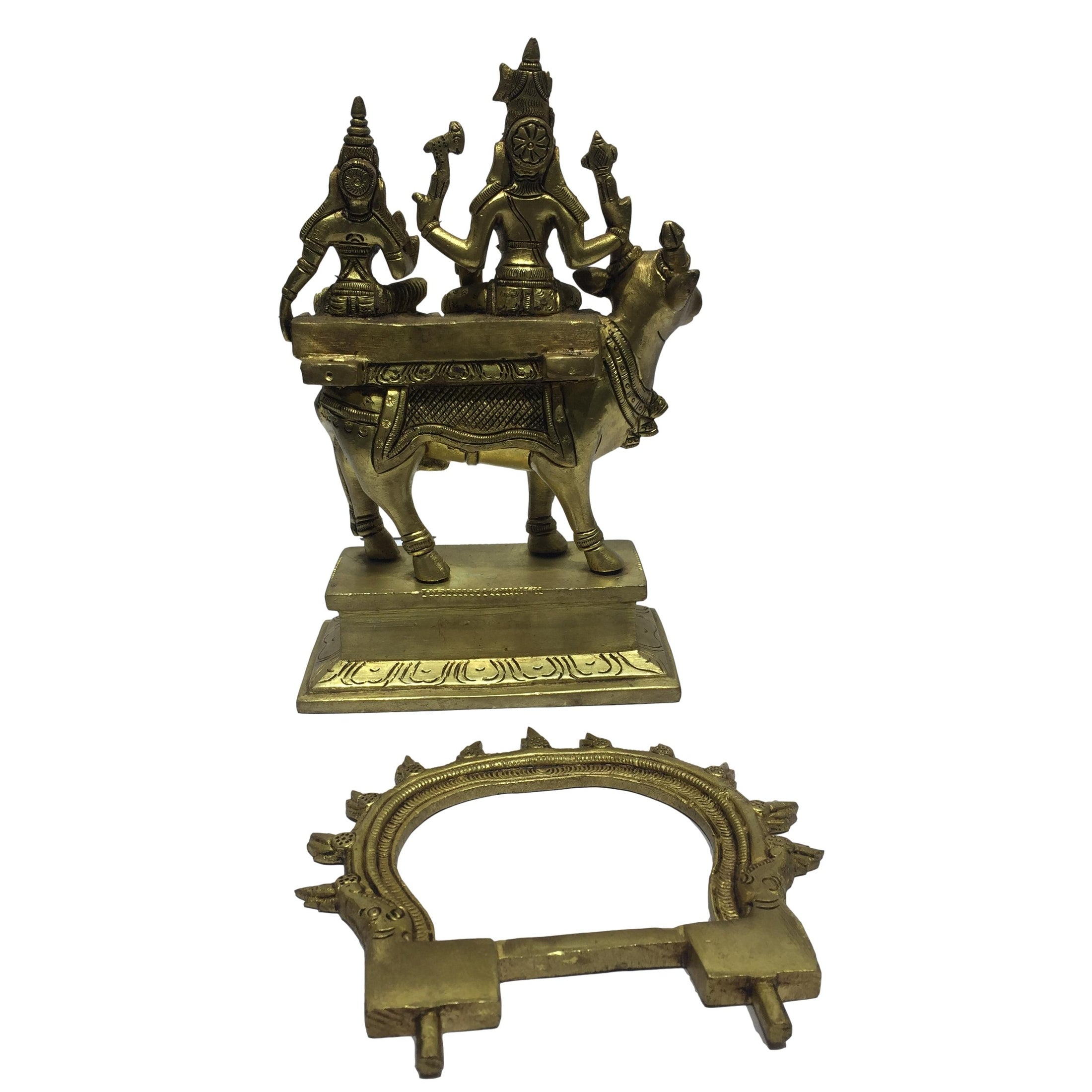 Pradosha Moorthi in Prabhai (Detachable) Brass Antique 9 inch