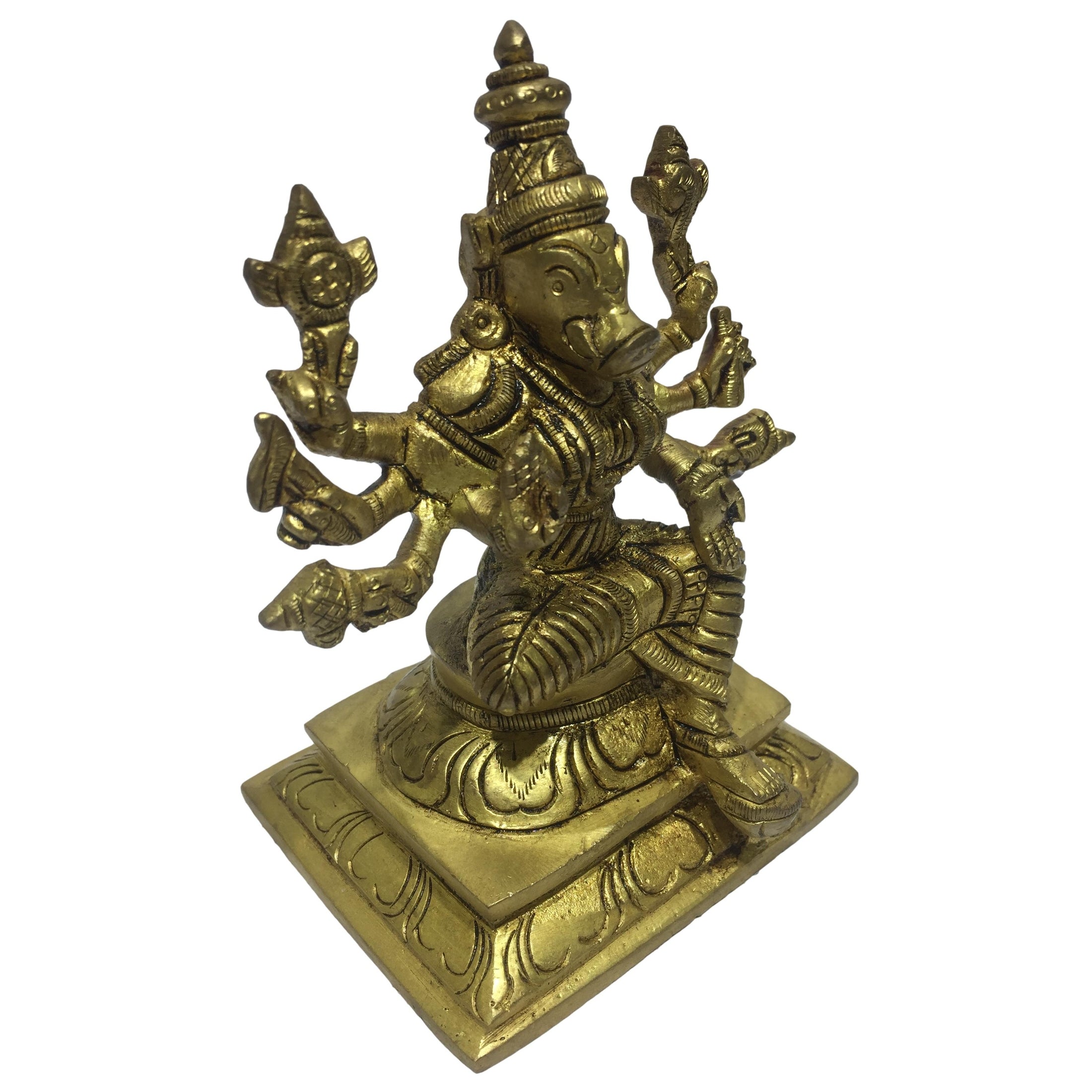 Varahi Amman 8 Hands Brass Antique 4.5 Inch