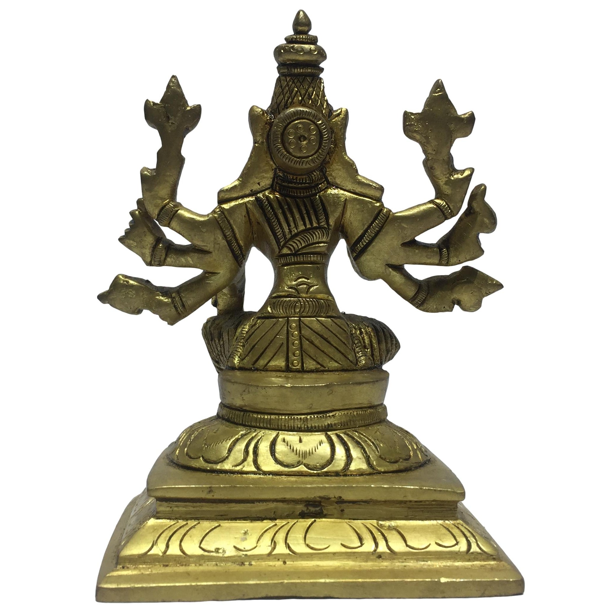 Varahi Amman 8 Hands Brass Antique 4.5 Inch