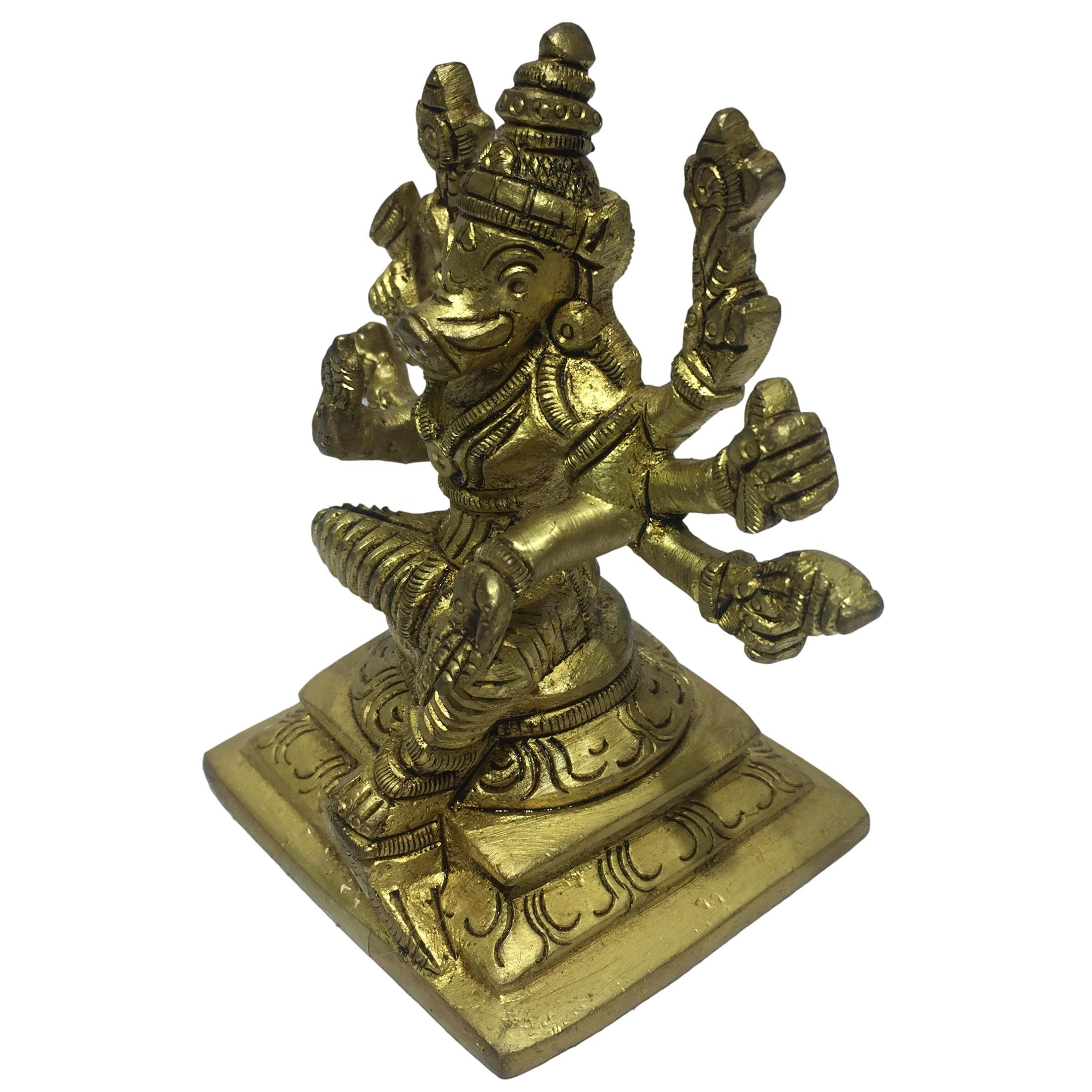 Varahi Amman 8 Hands Brass Antique 3.75 Inch