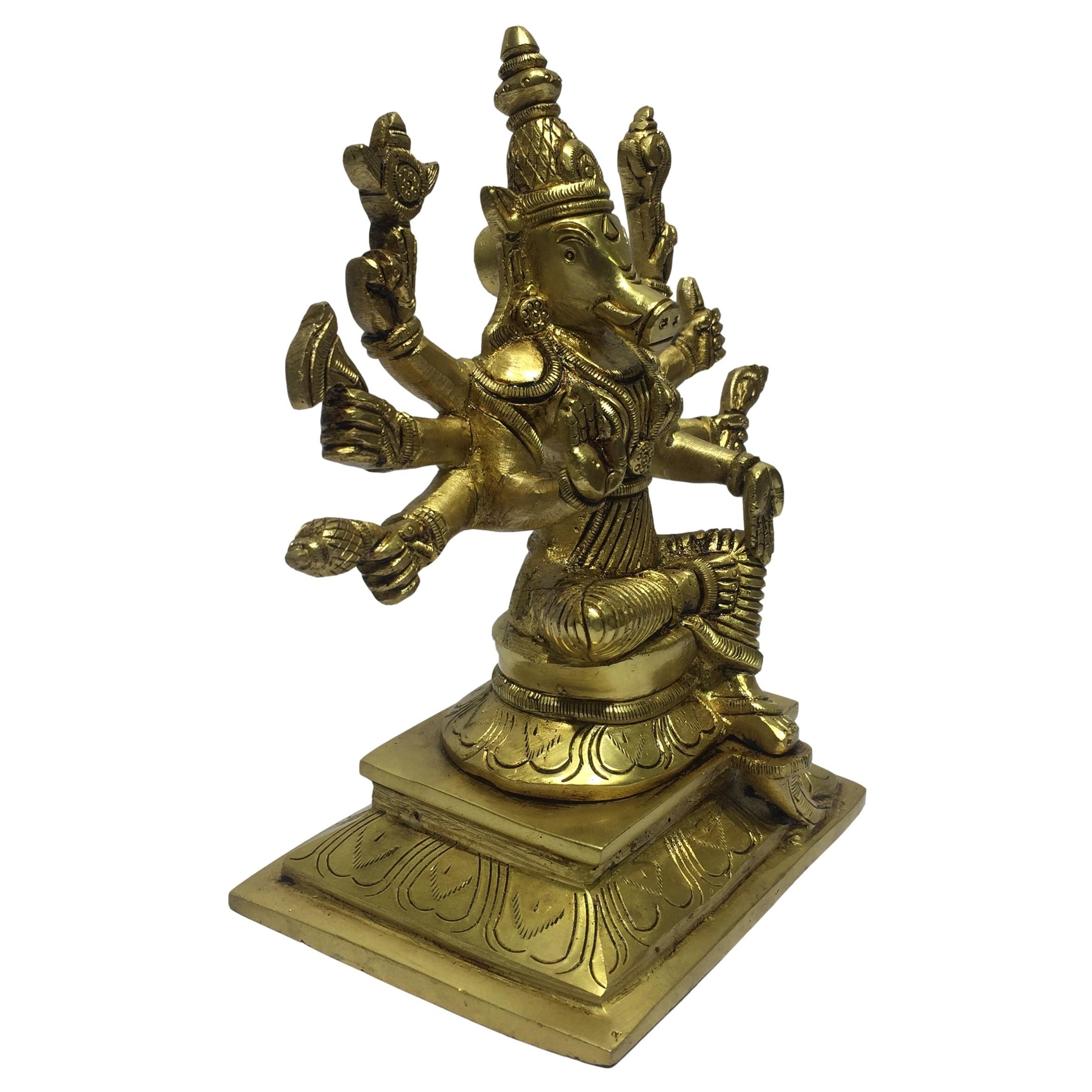 Varahi Amman 8 Hands Brass Antique 7 Inch