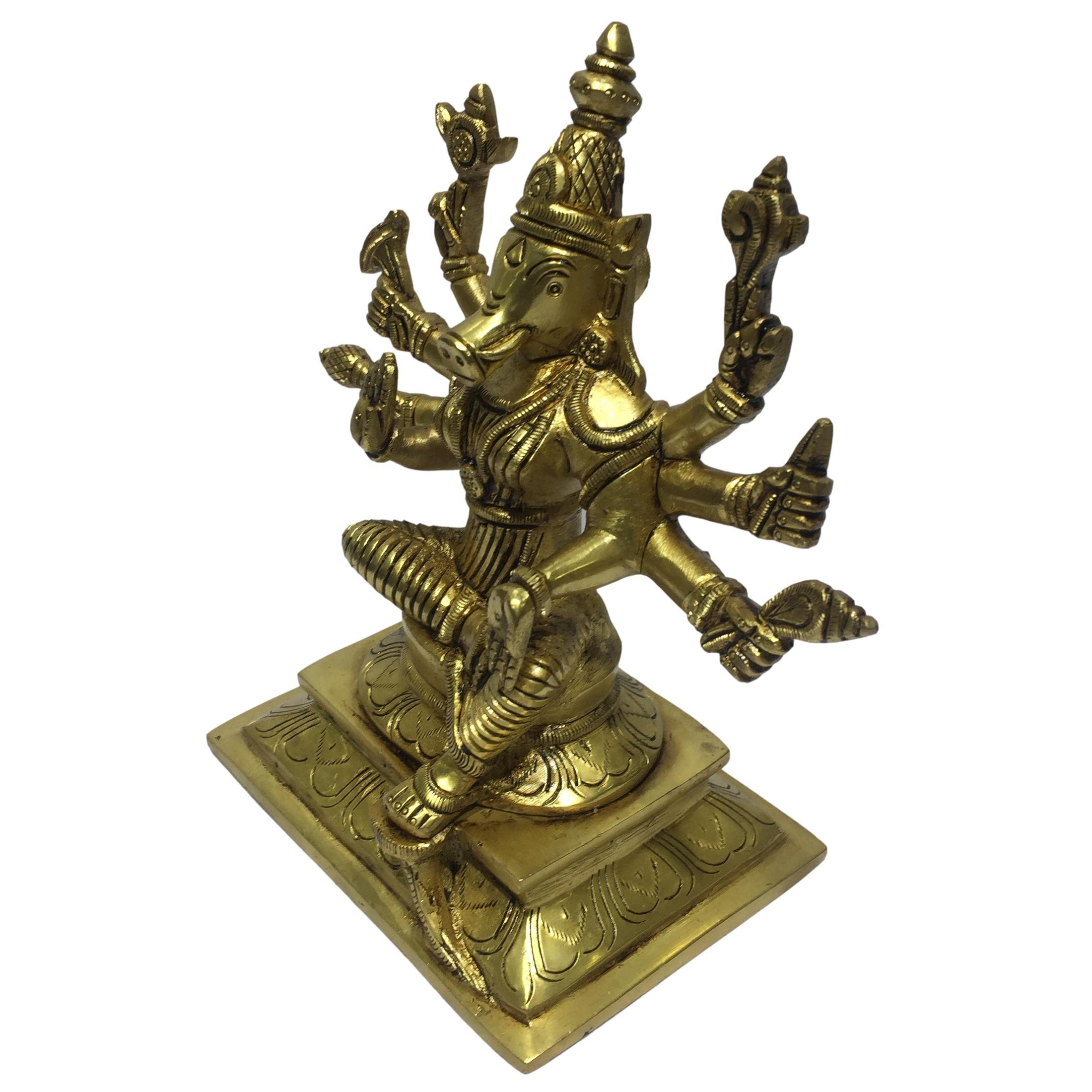 Varahi Amman 8 Hands Brass Antique 7 Inch