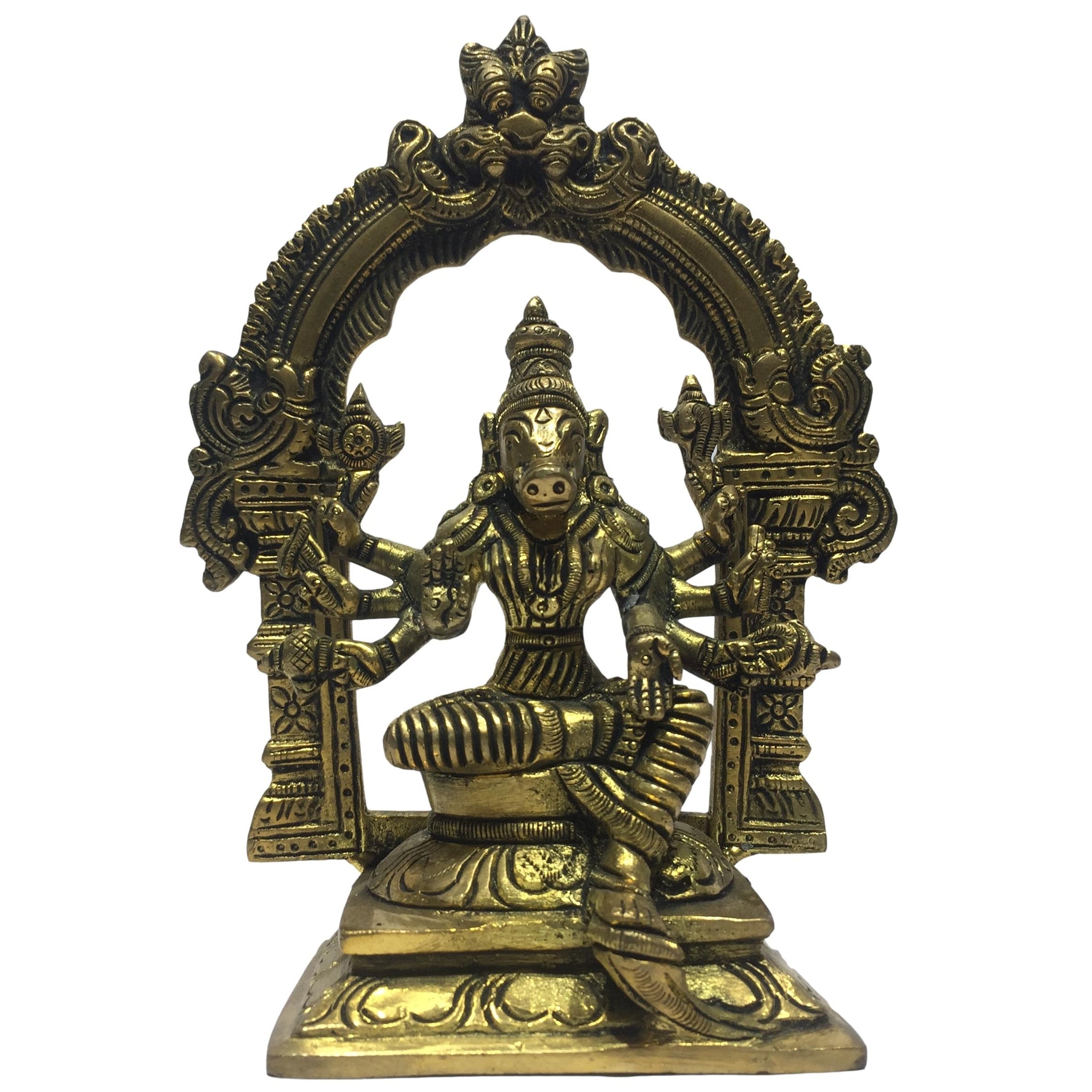 Arch Varahi Amman Brass Antique 7 Inch