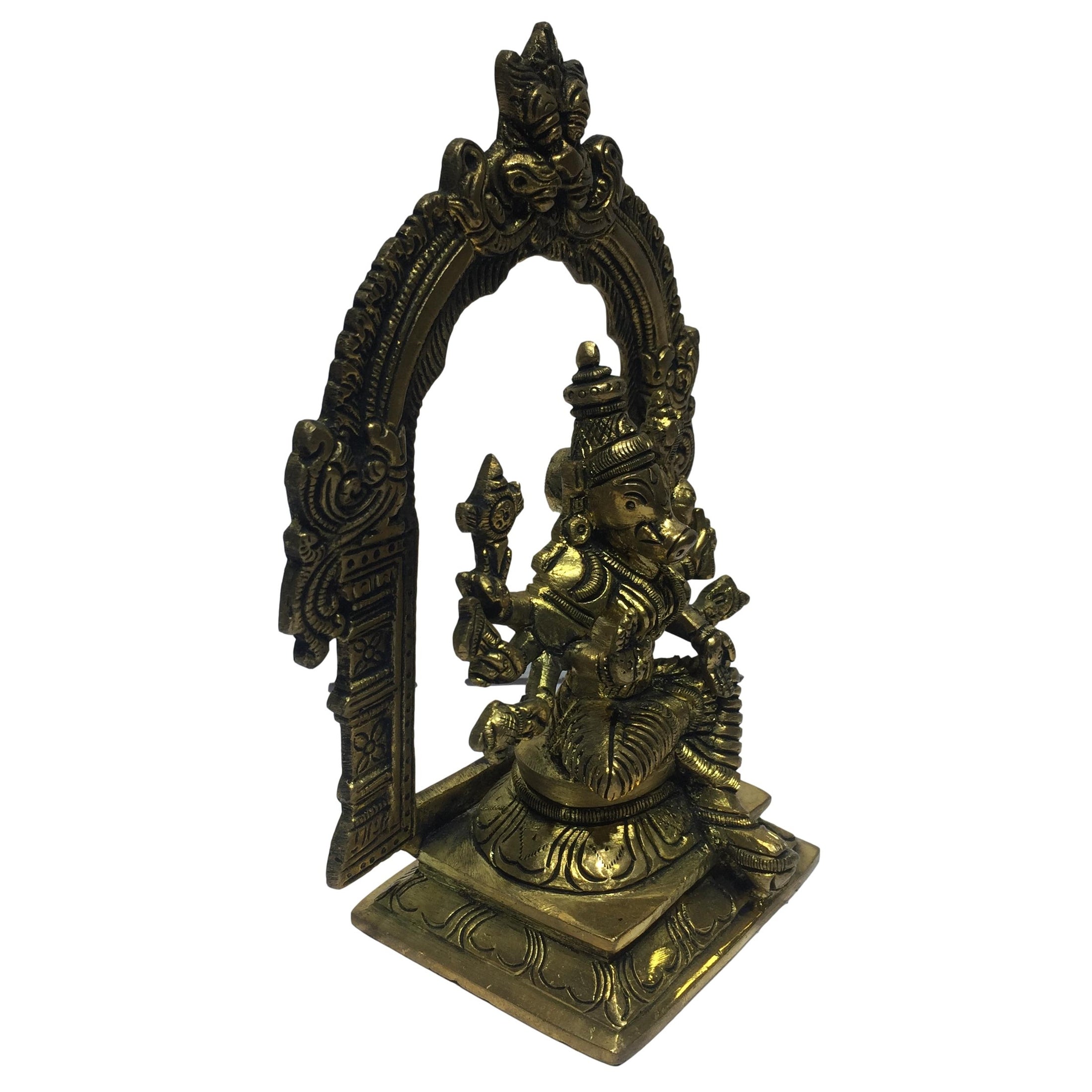 Arch Varahi Amman Brass Antique 7 Inch