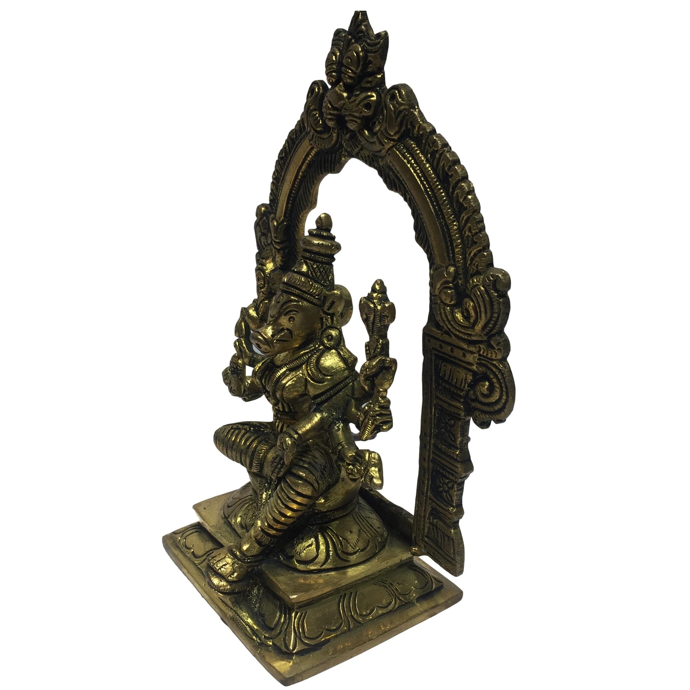 Arch Varahi Amman Brass Antique 7 Inch