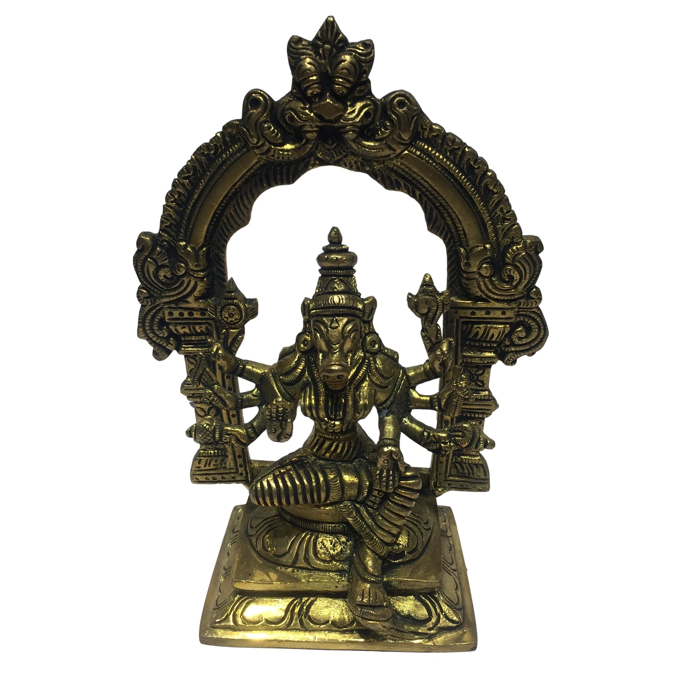 Arch Varahi Amman Brass Antique 7 Inch