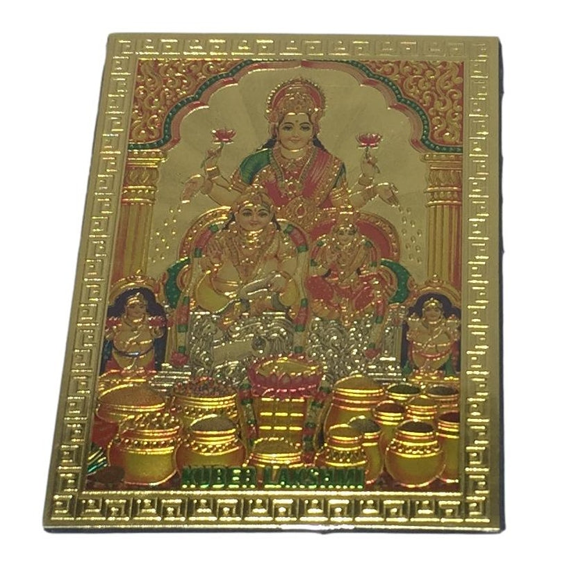 Lakshmi Kubera with Badhra Fridge Magnet 6.25 X 8.5 Cms