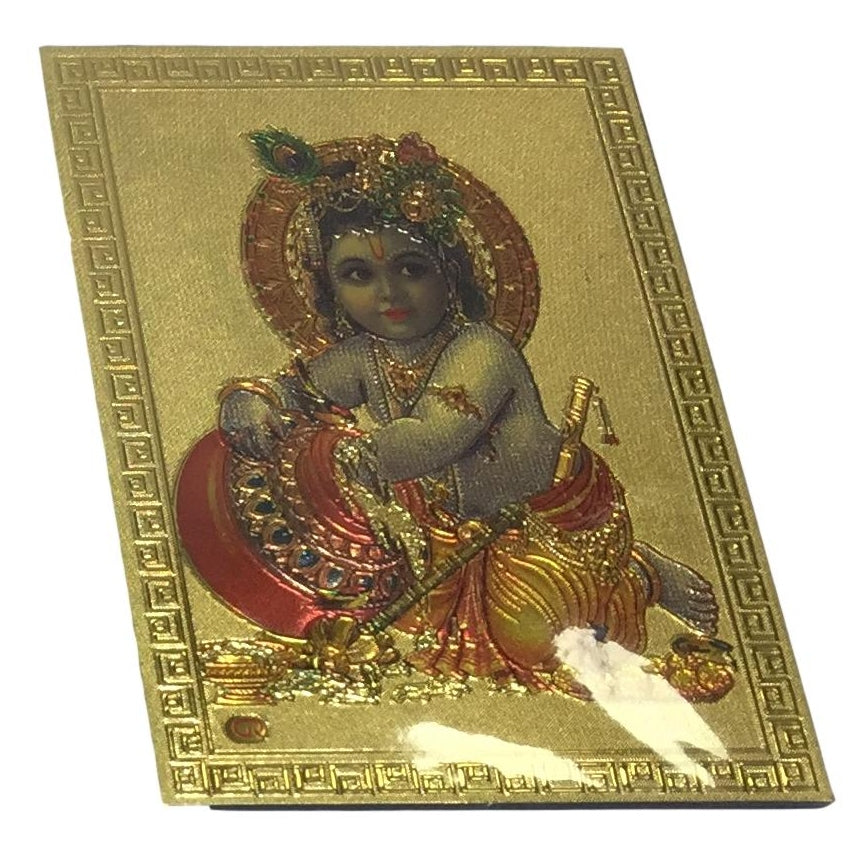 Butter Sri Krishna Fridge Magnet 6.25 X 8.5 Cms