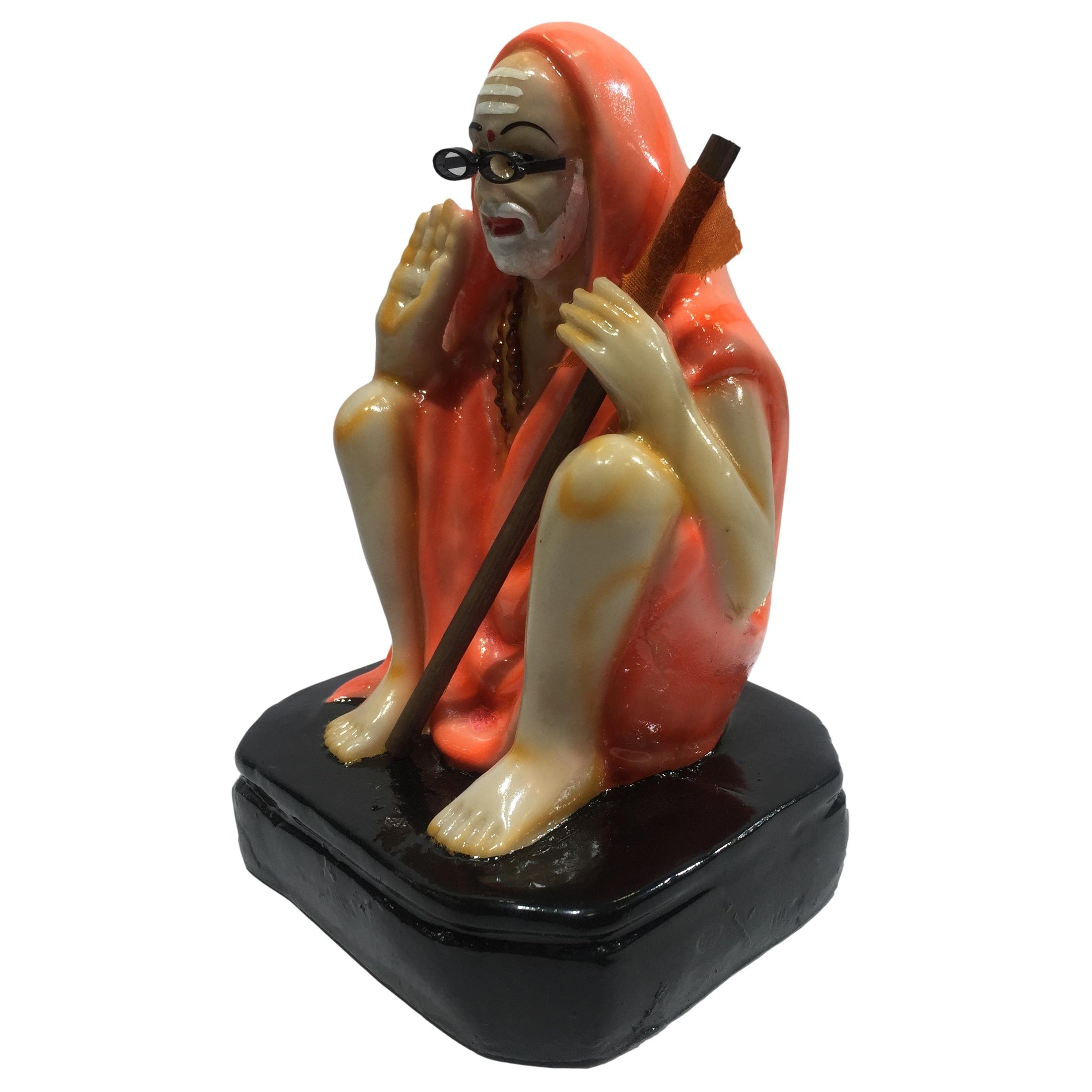 Kanchi Maha Periyava Marble Dust Figurine 6.5 Inches