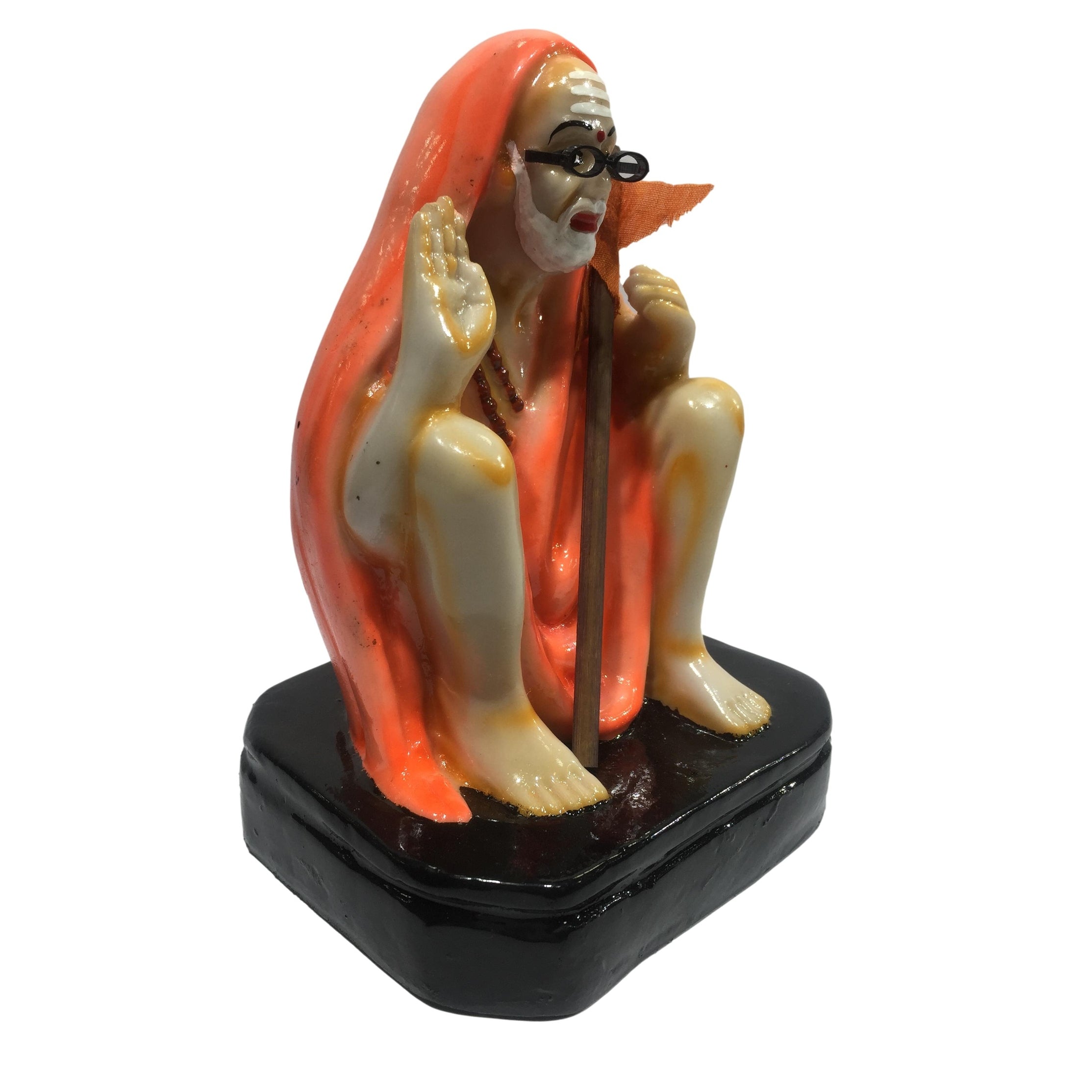 Kanchi Maha Periyava Marble Dust Figurine 6.5 Inches