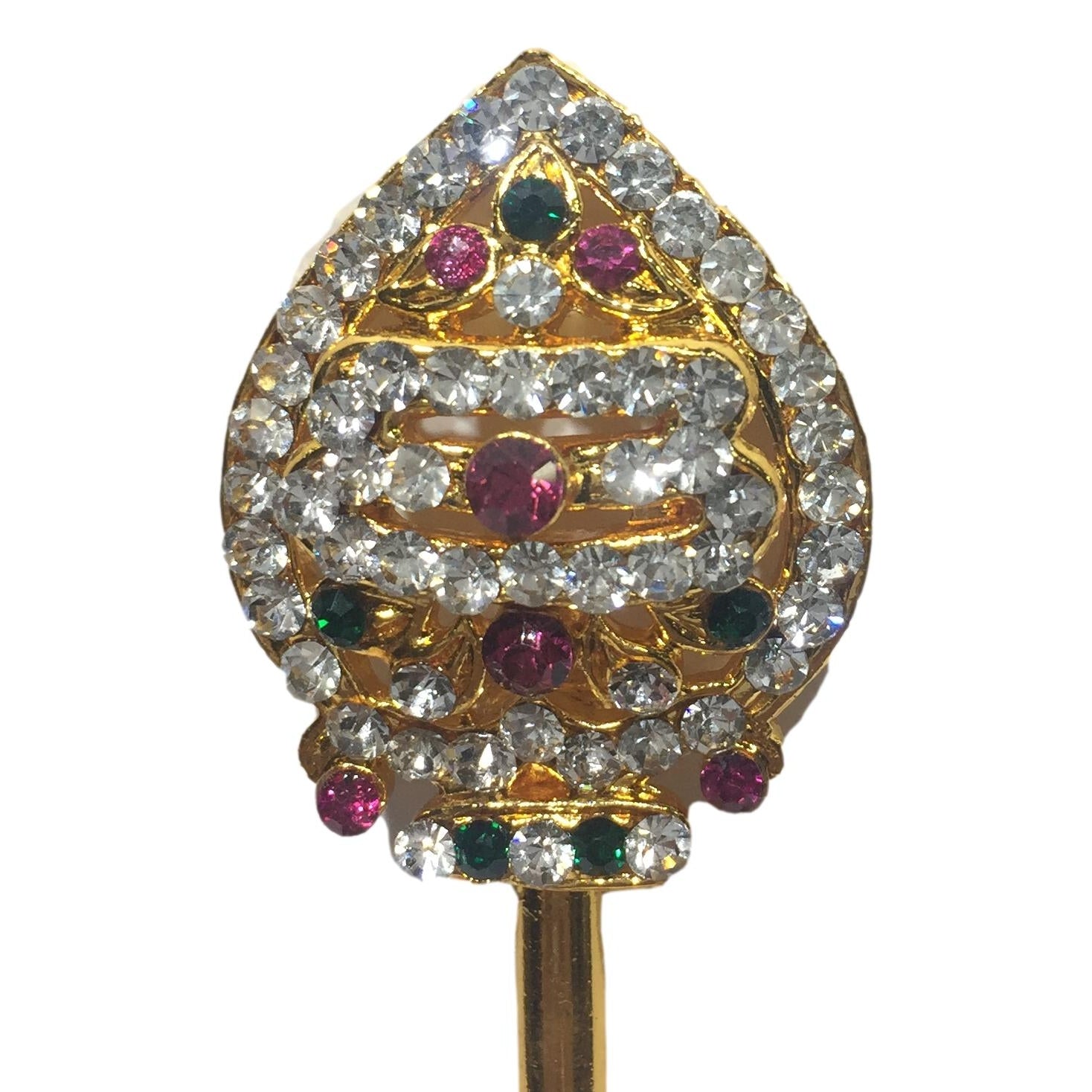 Gold plated Vel with Multicolour Stone Work 3 inches