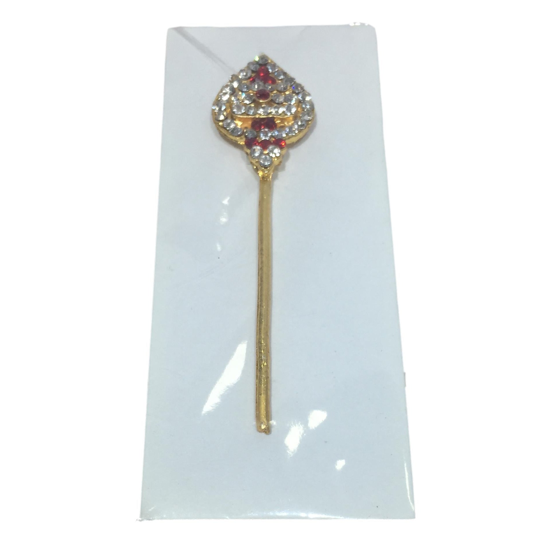 Gold plated Vel with Multicolour Stone Work 3 inches