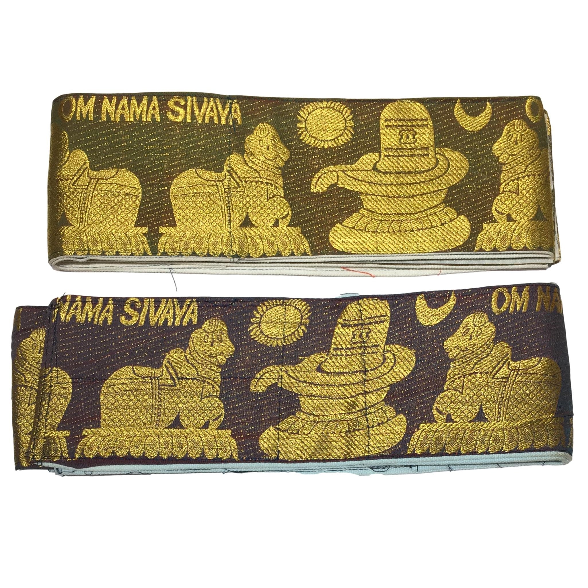 Lingam and Nandi Velvet Fabric Waist Belt with Pocket 1 & 1.25 m Length