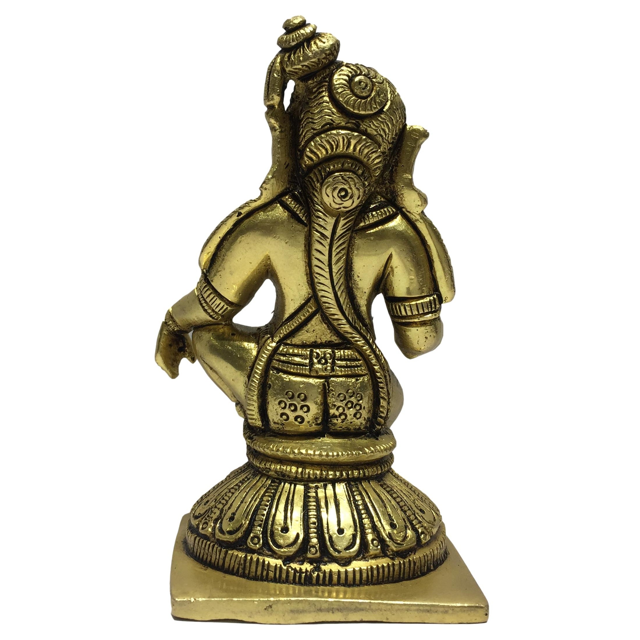 Laddu Krishna Brass Antique 4.5 Inch - Sri Prarthana