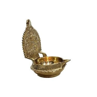 Brass Gajalakshmi Design Kuber Deep Size 6 inch