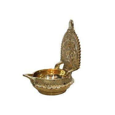 Brass Gajalakshmi Design Kuber Deep Size 6 inch