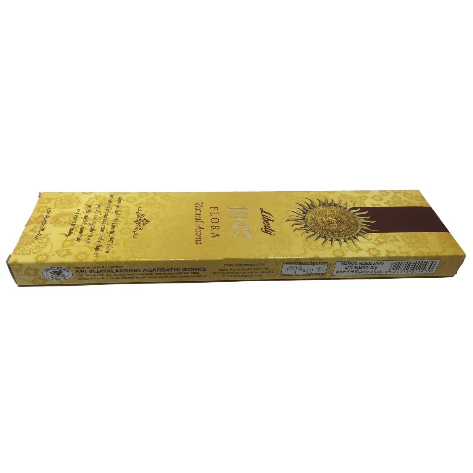 Liberty 1947 Flora Natural Aroma Incense Sticks - Sri Prarthana
