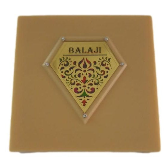 Sri Tirupati Balaji Gold Plated Charan Box Corporate Gift 11 x 11 cms