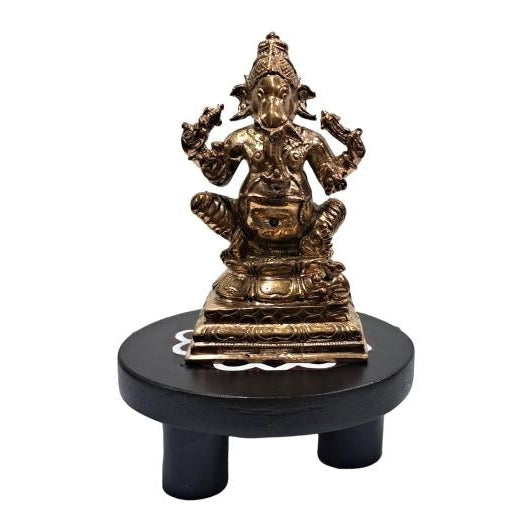 Sri Ganesh sitting on Kamal Dais Panchaloga Pooja Decorative Showpiece 3 Inch