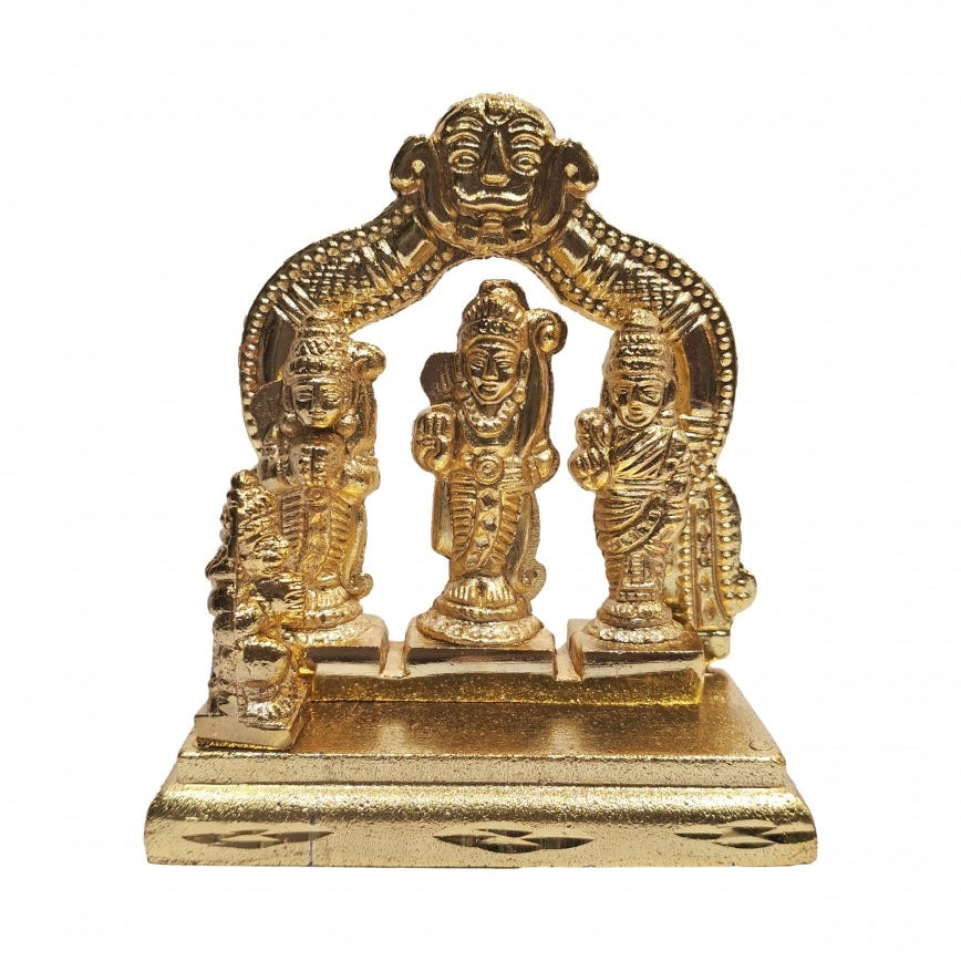 Gold Plated Arch Ram Parivar Divine Gift 3.5 inch