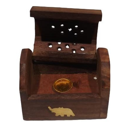 Box Open Type Wooden Agarbathi And Dhoop Stand