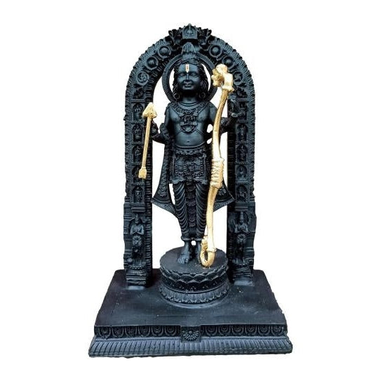 Sri Ram Lalla Janma Bhoomi Ayodhya Moolavar Shining Fibre Figurine Decorative Showpiece 8 Inch