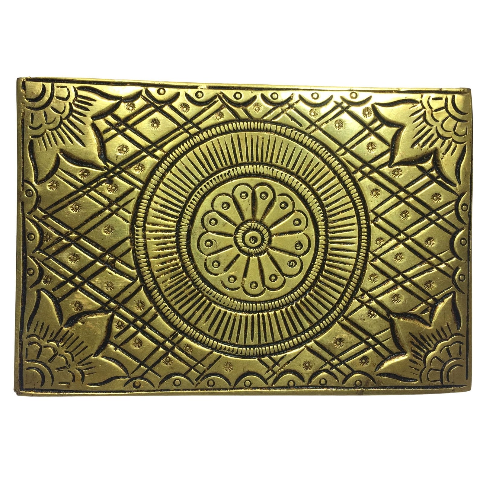 Ram Parivar Brass Antique Idol on Square Peedam 4.5 Inch - Sri Prarthana