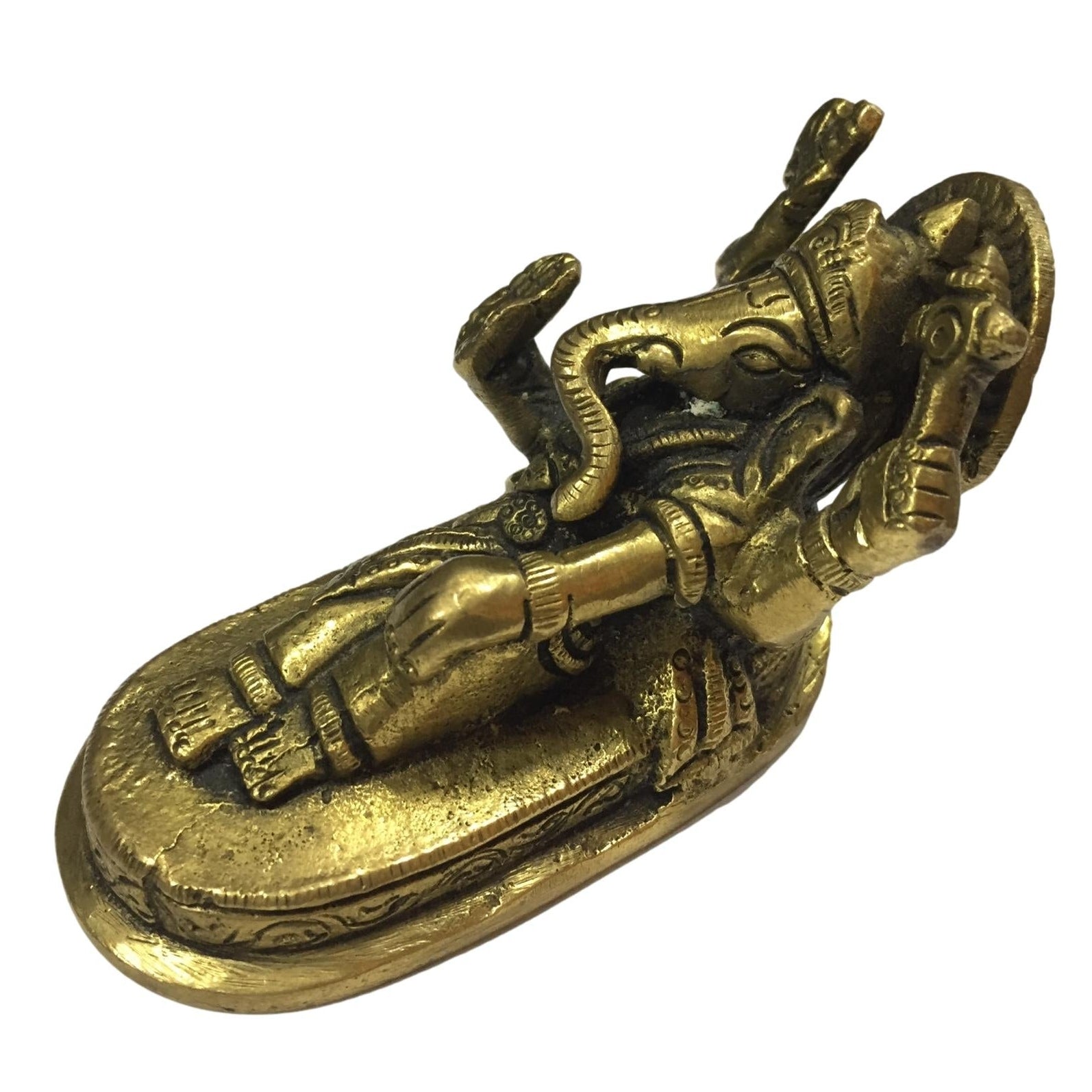 Sofa Ganesh Brass Antique 2 inch - Sri Prarthana