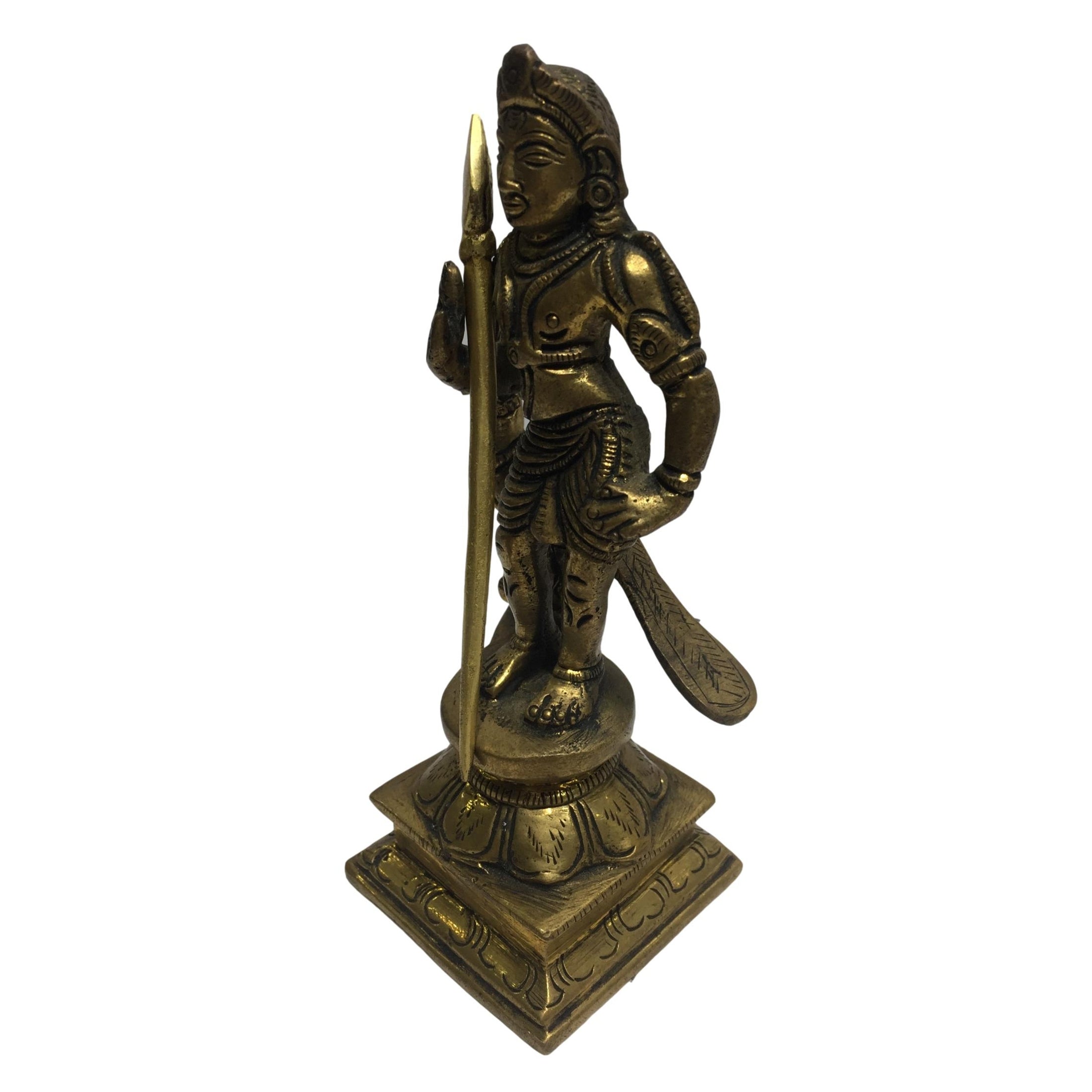 Bala Murugan with 2 Hands Brass Antique 6 inch/ பால முருகன் சிலை - Sri Prarthana