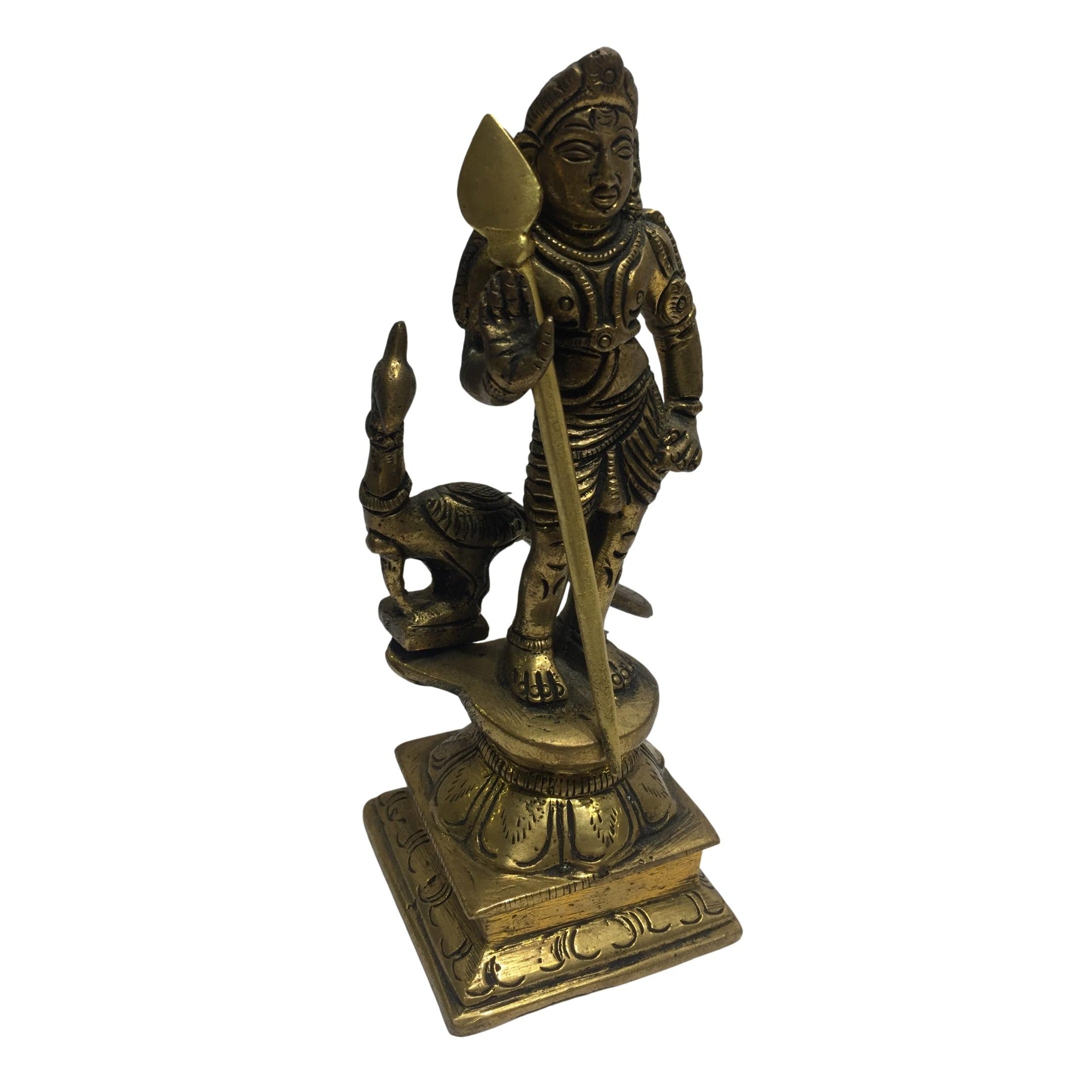 Bala Murugan with 2 Hands Brass Antique 6 inch/ பால முருகன் சிலை - Sri Prarthana