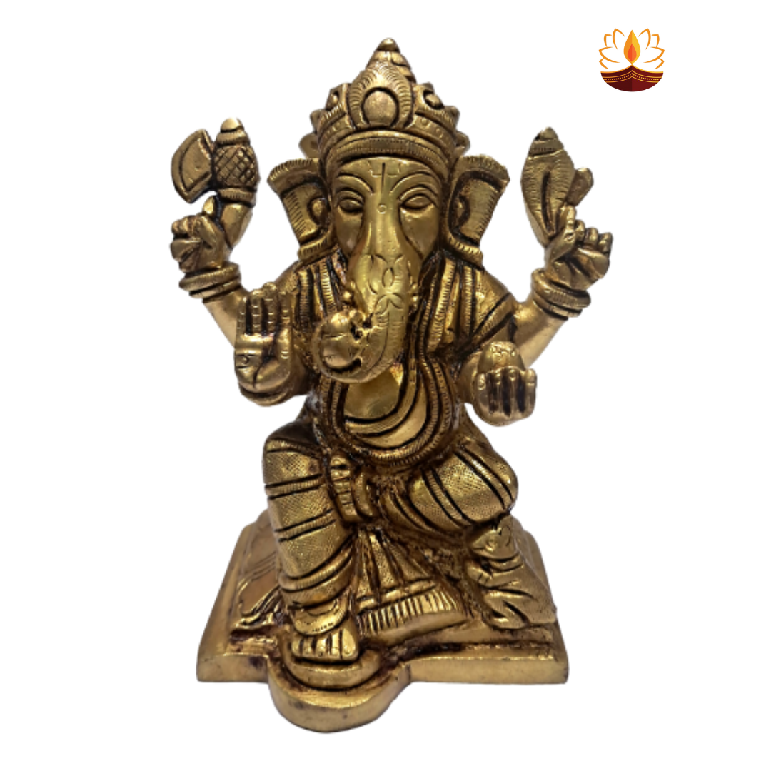 Brass Ganesh - 5.5 Inches