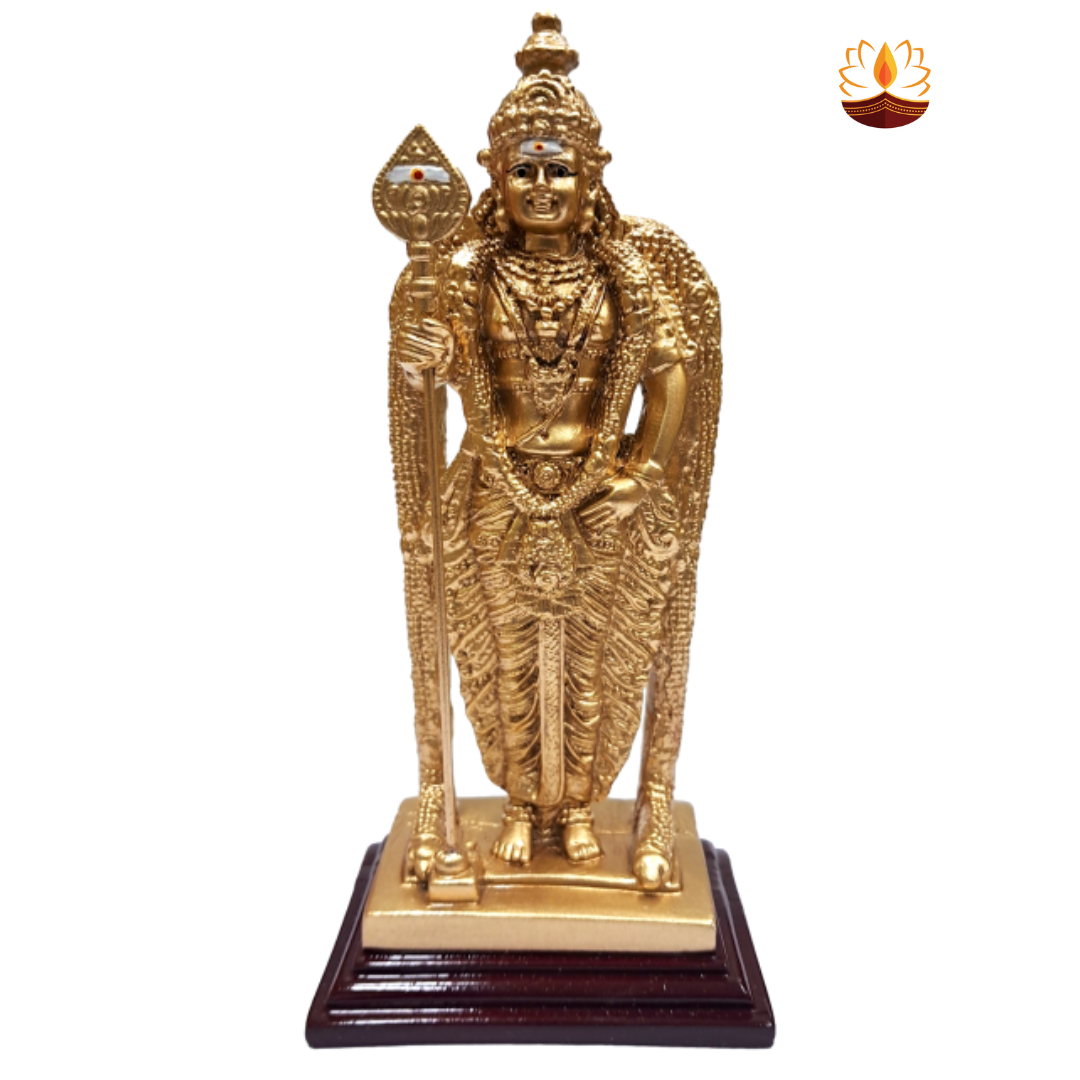 Malaysia Murugan standing Fibre Sculpture Size 9.5 inch / முருகன் பெரிய சிலை