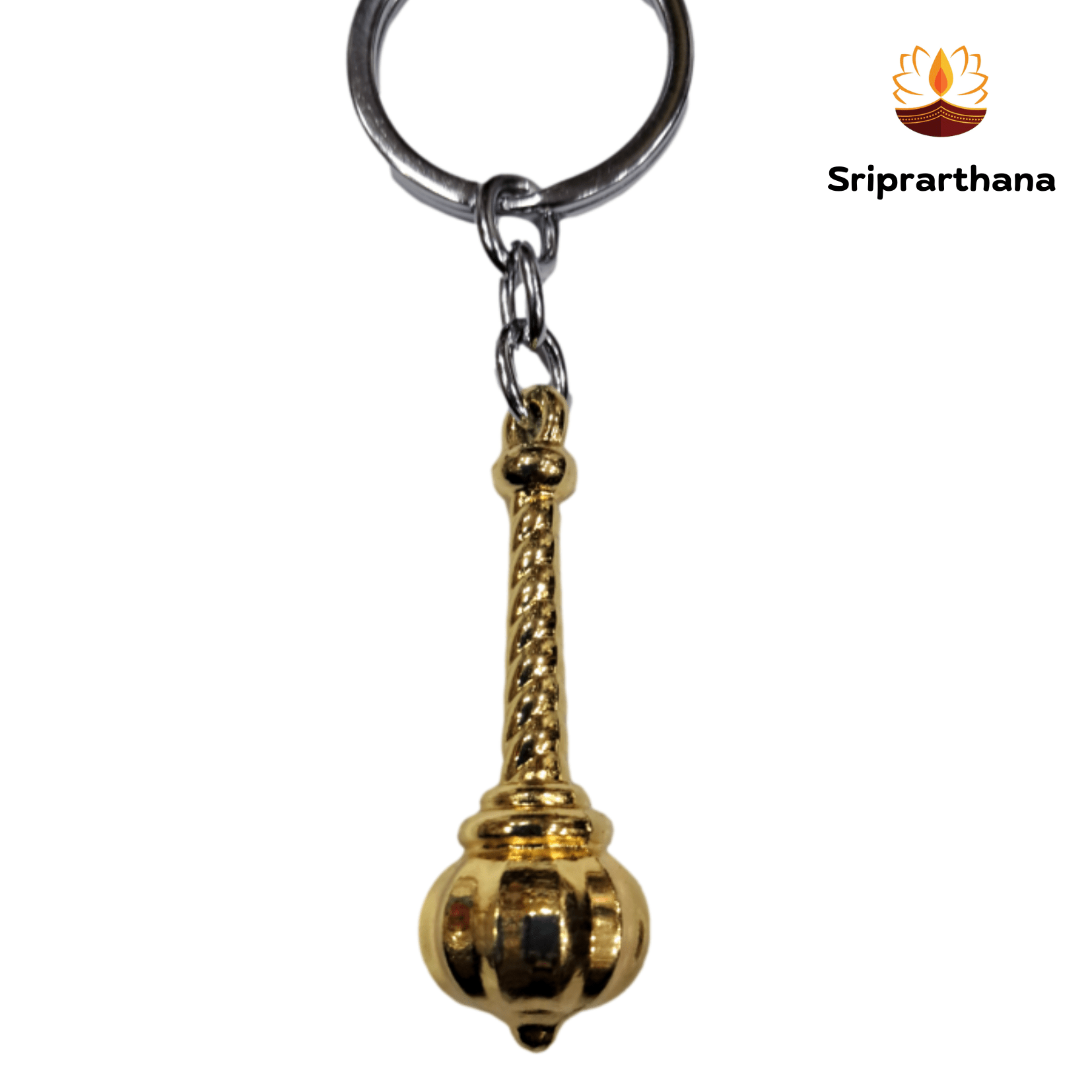 Lord Hanuman Gada Metal Keychain