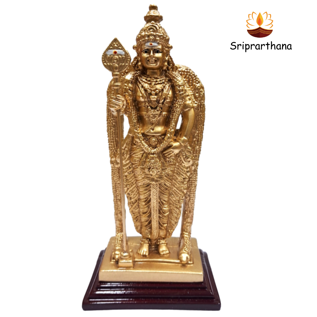 Malaysia Murugan standing Fibre Sculpture Size 6.5 inch / முருகன் பெரிய சிலை