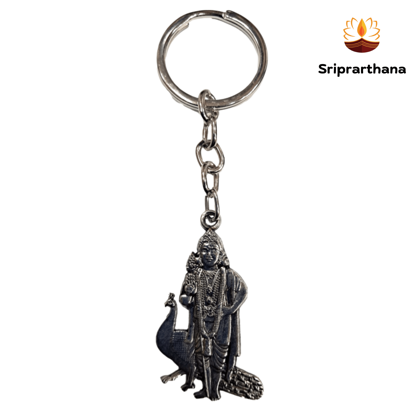 Murugan Sliver metal Keychain