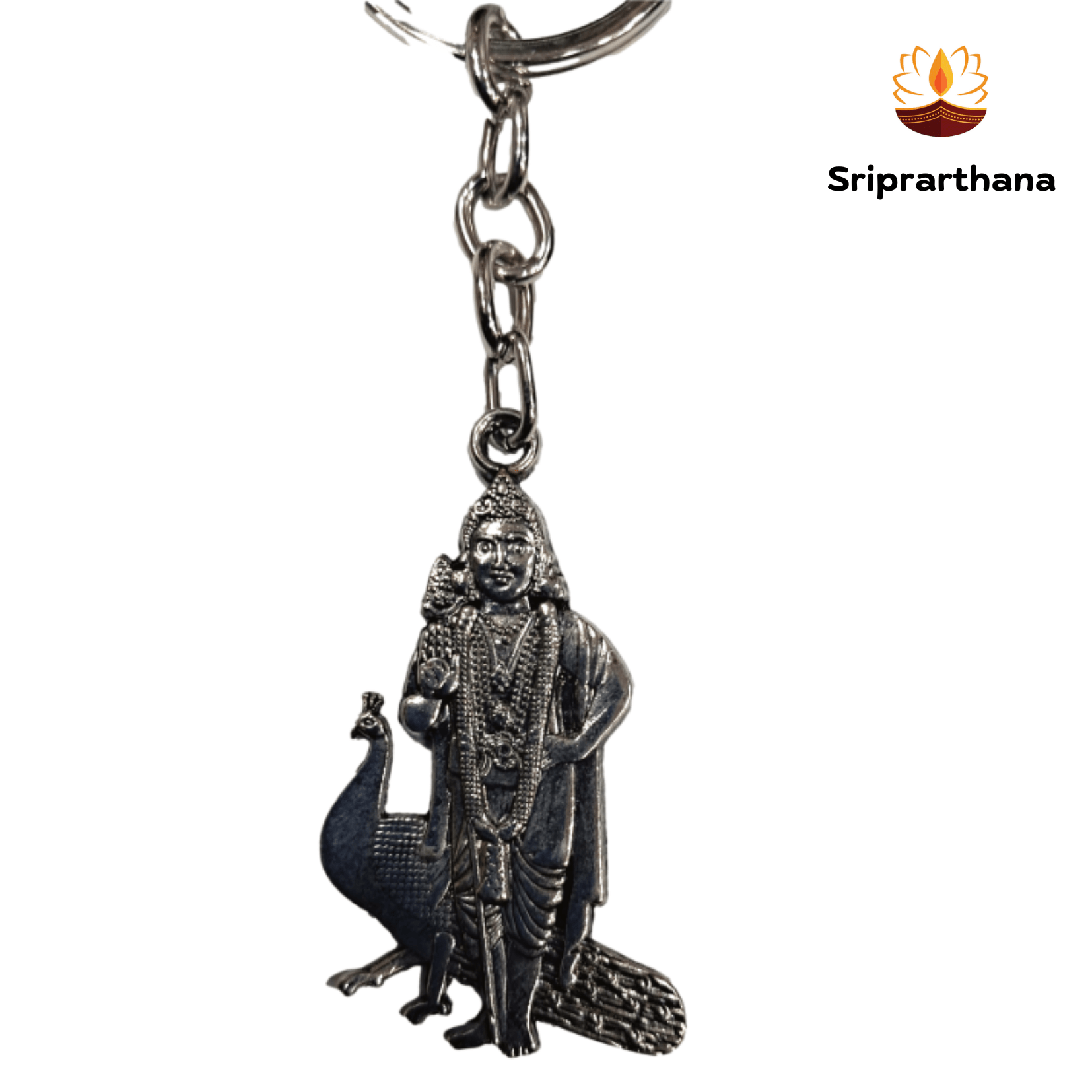 Murugan Sliver metal Keychain