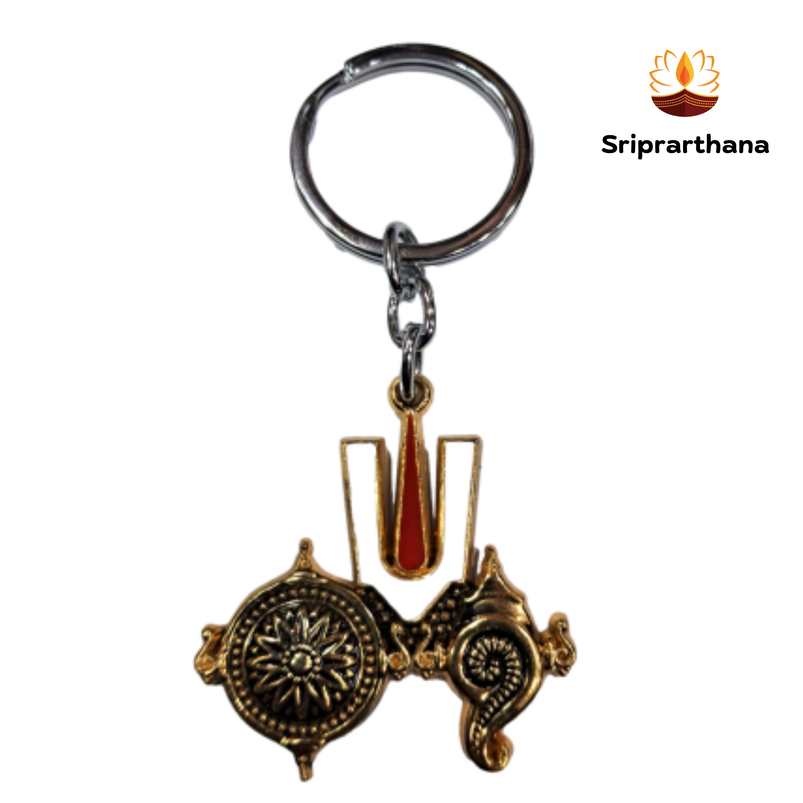 Thiruman Sangu chakram Metal Keychain